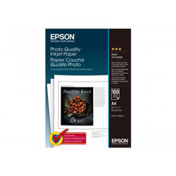 Epson Photo Quality Ink Jet Paper - Matný - s povrchovou úpravou - čistě bílá - A4 (210 x 297 mm) - 102 g m2 - 100 listy papír - pro EcoTank ET-2810, 2815, 2825, 2826, 2850, 2851, 2856, 4800, 4850; SureColor SC-P700, P900