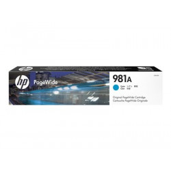 HP 981A - 70 ml - azurová - originální - PageWide - inkoustová cartridge - pro PageWide Enterprise Color MFP 586; PageWide Managed Color E55650