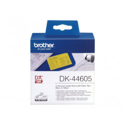 Brother DK44605 - Odstranitelné lepicí - žlutá - Role (6,2 cm x 30,5 m) 1 role nálepky - pro Brother QL-1050, 1060, 500, 550, 560, 570, 580, 650, 700, 710, 720