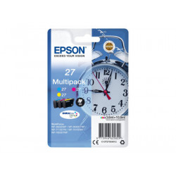 Epson 27 Multi-Pack - 3-balení - 10.8 ml - žlutá, azurová, purpurová - originální - inkoustová cartridge - pro WorkForce WF-3620, WF-3640, WF-7110, WF-7210, WF-7610, WF-7620, WF-7710, WF-7715, WF-7720