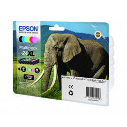 Epson 24XL Multipack - 6-balení - 55.7 ml - XL - černá, žlutá, azurová, purpurová, světlá fialová, světle azurová - originální - blistr - inkoustová cartridge - pro Expression Photo XP-55, 750, 760, 850, 860, 950, 960, 970; Expression Premium XP-750, 850