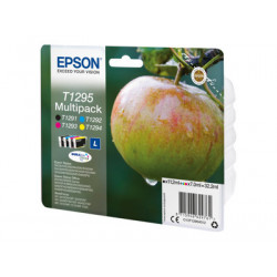 Epson T1295 Multipack - 4-balení - 32.2 ml - černá, žlutá, azurová, purpurová - originální - blistr s RF akustickým alarmem - inkoustová cartridge - pro Stylus SX230, SX235, SX430, SX438; WorkForce WF-3010, 3520, 3530, 3540, 7015, 7515, 7525