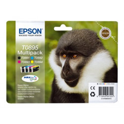 Epson T0895 Multipack - 4-balení - černá, žlutá, azurová, purpurová - originální - blistr - inkoustová cartridge - pro Stylus S21, SX110, SX115, SX210, SX215, SX218, SX400, SX410, SX415; Stylus Office BX300