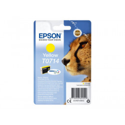 Epson T0714 - 5.5 ml - žlutá - originální - blistr s RF alarmem - inkoustová cartridge - pro Stylus DX9400, SX115, SX210, SX215, SX218, SX415, SX515, SX610; Stylus Office BX310, BX610