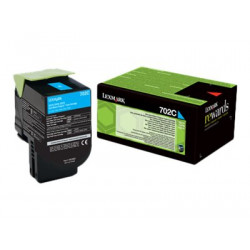 Lexmark 702C - Azurová - originální - kazeta s barvivem LCCP, LRP - pro Lexmark CS310dn, CS310n, CS410dn, CS410dtn, CS410n, CS510de, CS510dte