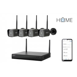 iGET HOME NVR N4C4 - CCTV bezdrátový Wi-Fi set 2K+ rozlišení, 4CH NVR + 4x kamera se zvukem a IR