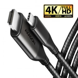 AXAGON RVC-HI2MC, USB-C - HDMI 2.0a redukce kabel 1.8m, 4K 60Hz HDR10