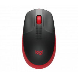 Logitech M190 Kancelářská Optická 1 000 DPI Bezdrátová USB Černá-červená