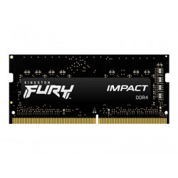 Kingston FURY Impact - DDR4 - sada - 32 GB: 2 x 16 GB - SO-DIMM 260-pin - 2666 MHz PC4-21300 - CL15 - 1.2 V - bez vyrovnávací paměti - bez ECC - černá