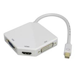 PremiumCord adaptér Mini DisplayPort - HDMI + DVI + VGA 1080p (4K over HDMI)