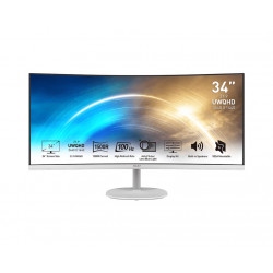 MSI PRO MP341CQW LCD VA/PVA/MVA 34" 3440 x 1440 1ms 300nitů 3000:1 100Hz  Repro    Bílá 