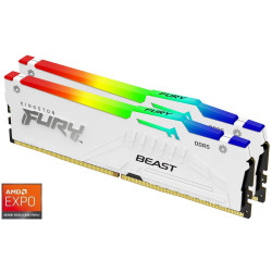 KINGSTON FURY Beast White RGB EXPO 32GB DDR5 6000MHz CL36 DIMM Kit 2x 16GB