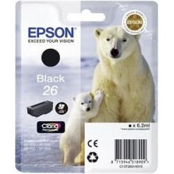 Epson originální ink C13T26014012, T260140, black, - prošlá expirace (2023)