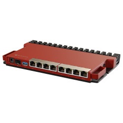 MikroTik L009UiGS-RM, ARM CPU, 512MB RAM, 8x GLAN, PoE in out, SFP, USB 3.0, L5