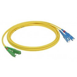 Patchcord FO duplex E2000 APC-SC UPC 9 125um SM 15m