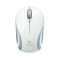 Logitech Mini M187 myš, Bezdrátová USB, Optická, 1000 dpi, Bílá ( 910-002735 )