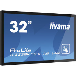 32" iiyama TF3239MSC-B1AG: AMVA, FullHD, capacitive, 12P, 500cd m2, VGA, HDMI, DP, 24 7, IP54, černý