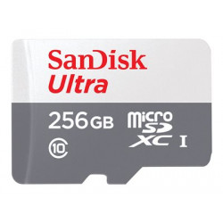 SanDisk Ultra - Paměťová karta flash (adaptér microSDXC na SD zahrnuto) - 256 GB - Class 10 - microSDXC UHS-I