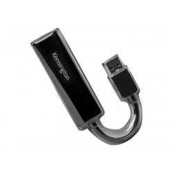 Kensington UA0000E - Síový adaptér - USB 3.0 - Gigabit Ethernet x 1 - černá