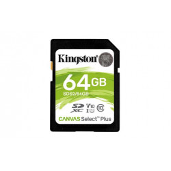 KINGSTON 64GB SDXC CANVAS Plus Class10 UHS-I 100MB s Read Flash Card