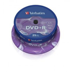 VERBATIM DVD+R AZO 4,7GB, 16x, spindle 25 ks