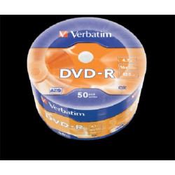 VERBATIM DVD-R AZO 4,7GB, 16x, wrap 50 ks