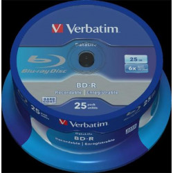 VERBATIM BD-R SL DataLife 25GB, 6x, spindle 25 ks