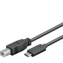 PremiumCord Kabel USB 3.1 konektor C male - USB 2.0 konektor B male, 1m