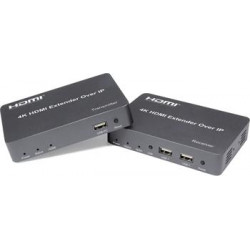 PremiumCord HDMI extender s USB na 150m over IP, bez zpoždění