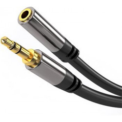 PremiumCord HQ stíněný prodlužovací kabel Jack 3.5mm - Jack 3.5mm M F 5m