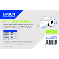 High Gloss Label 102 x 152mm, 800 lab