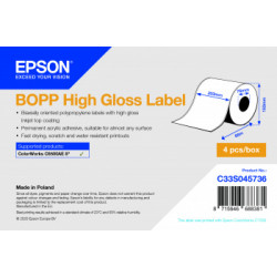 BOPP High Gloss Label Cont.R, 203mm x 68m