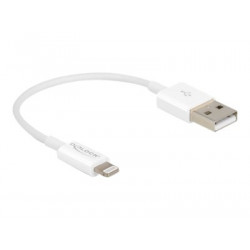 Delock - Kabel Lightning - USB s piny (male) do Lightning s piny (male) - 15 cm - bílá - pro Apple iPad iPhone iPod (Lightning)