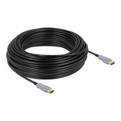 Delock - High Speed - HDMI kabel - HDMI s piny (male) do HDMI s piny (male) - 30 m - optické vlákno - černá - podporuje 4K, Active Optical Cable (AOC)