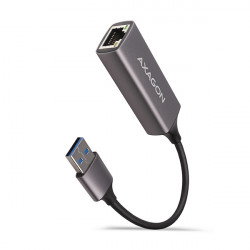 AXAGON ADE-TR, USB-A 3.2 Gen 1 - Gigabit Ethernet síťová karta, auto instal, titanově šedá