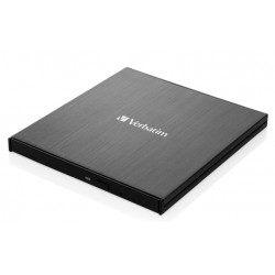 VERBATIM Externí CD DVD Slimline vypalovačka USB-C černá + Nero