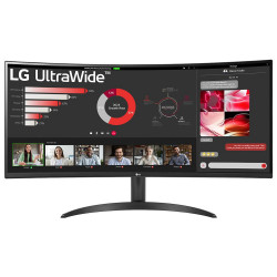 LG 34WR50QC-B LCD VA/PVA/MVA 34" 3440 x 1440 5ms 300nitů 3000:1 100Hz      Černá 