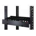 APC Horizontal Cable Manager Single-Sided with Cover - Panel racku pro správu kabelů s krytem - černá - 2U - pro P N: SMTL1000RMI2UC, SMX1000C, SMX1500RM2UC, SMX1500RM2UCNC, SMX750C, SMX750CNC