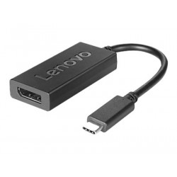 Lenovo - Adaptér USB DisplayPort - USB-C (M) do DisplayPort (F) - DisplayPort 1.2a - podporuje 4K - pro K14 Gen 1; Legion 5 15; ThinkPad L14 Gen 3; L15 Gen 3; X1 Carbon Gen 10; X1 Yoga Gen 7