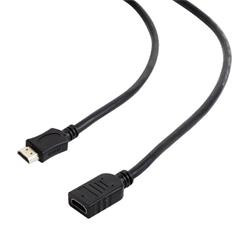 Gembird kábel HDMI (M) na HDMI (F) High speed, s Ethernetom, predlžovací, 4.5 m, čierny