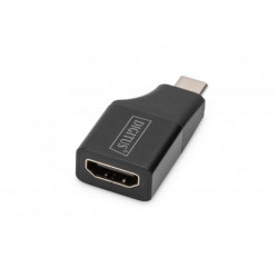 DIGITUS Adaptér USB-Type-C, USB-C na HDMI typu A, 4K@ 30HZ 4K@ 30Hz, hliník - pouzdro, černá