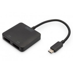 DIGITUS USB-C - 2x DP MST Video Hub DP 1.4, 4K 60Hz