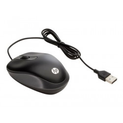 HP Travel Mouse myš, Drátová USB, Optická, 1000 dpi, Černá ( G1K28AA#ABB )