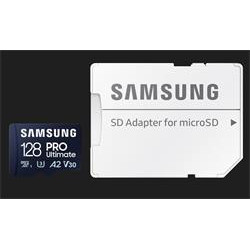 Samsung paměťová karta 128GB PRO Ultimate CL10 Micro SDXC Grade 3 (č z: až 200 130MBs) + SD Adaptér