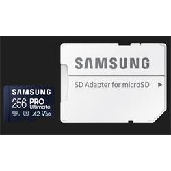 Samsung paměťová karta 256GB PRO Ultimate CL10 Micro SDXC Grade 3 (č z: až 200 130MBs) + SD Adaptér