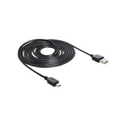 Delock EASY-USB - Kabel USB - mini-USB typ B (M) do USB (M) - 5 m - černá