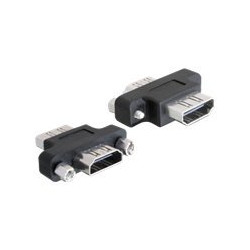 Delock - Spojka HDMI - HDMI se zdířkami (female) do HDMI se zdířkami (female) - otočný konektor 180°