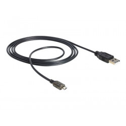 Delock - Kabel USB - USB (M) do Micro USB typ B (M) - USB 2.0 - 1.5 m - černá, antracitová