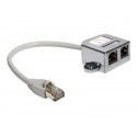 Delock RJ45 Port Doubler - Rozdělovač Ethernet 100Base-TX - RJ-45 (M) do RJ-45 (4 piny) (F) - 15 cm