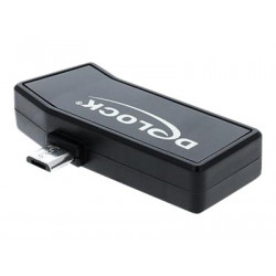 Delock Micro USB OTG Card Reader + 1 x USB port - Čtečka karet (MMC, SD, microSD, SDHC, microSDHC, SXC, microSDXC) - USB